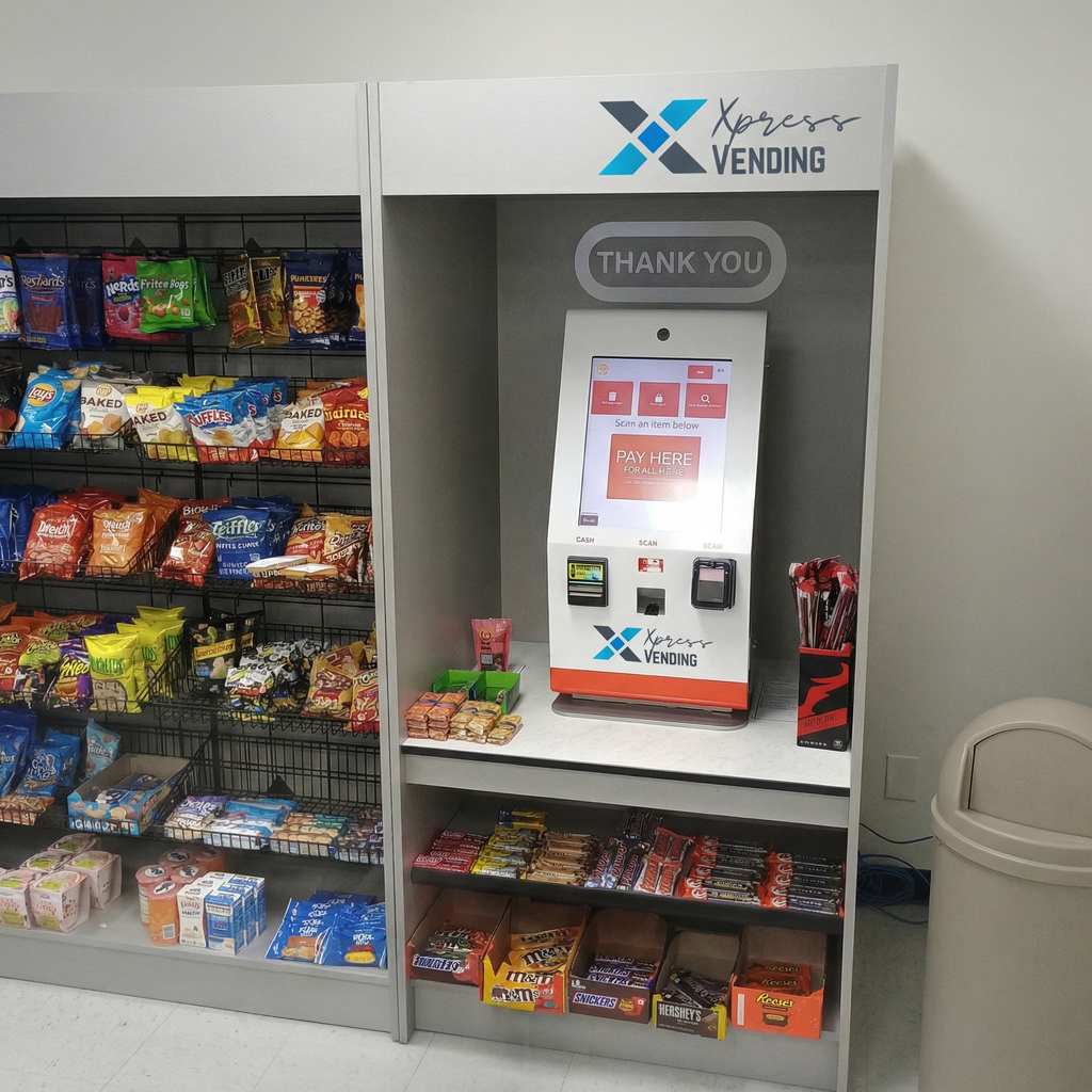 Cashless vending machine installation