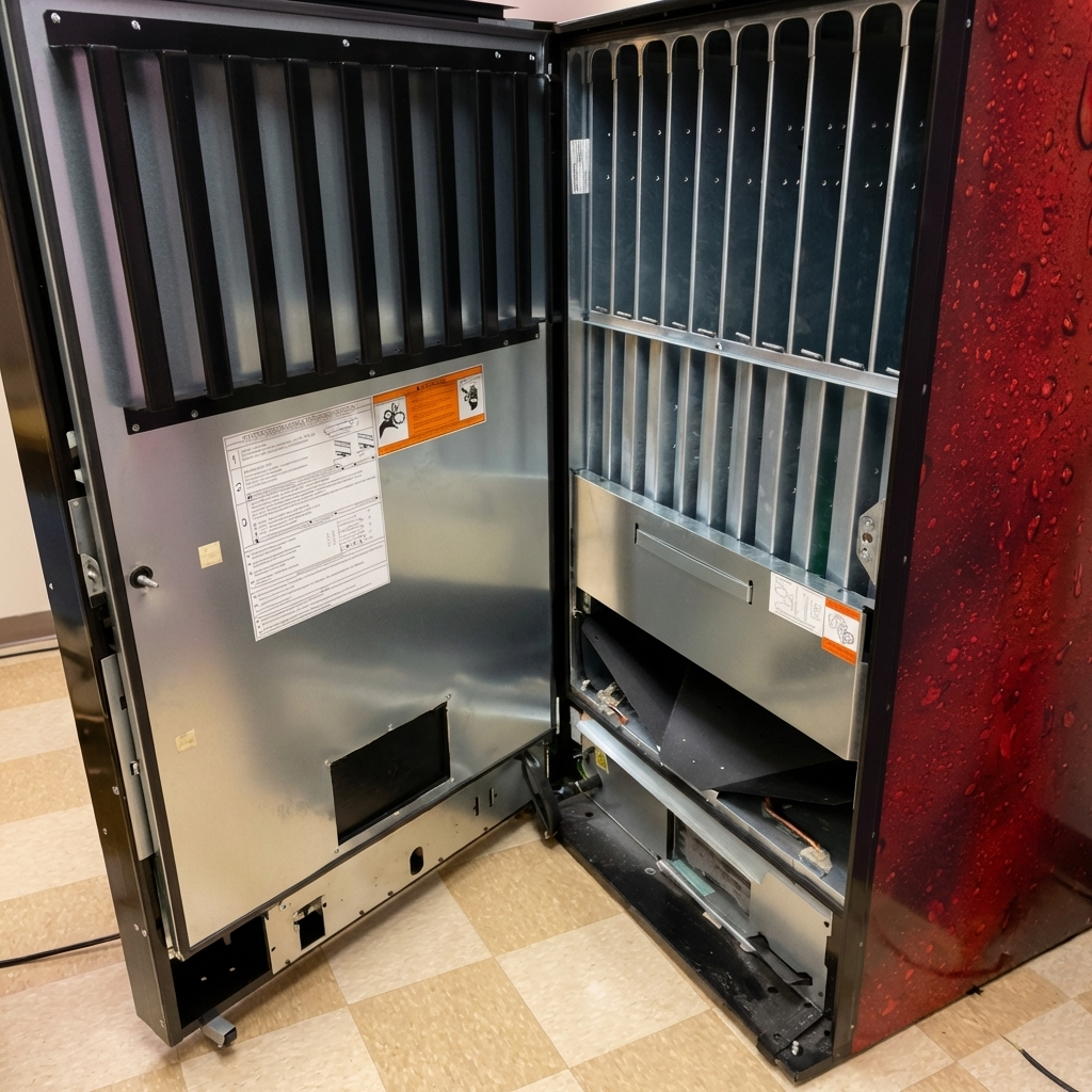 Cashless vending machine installation