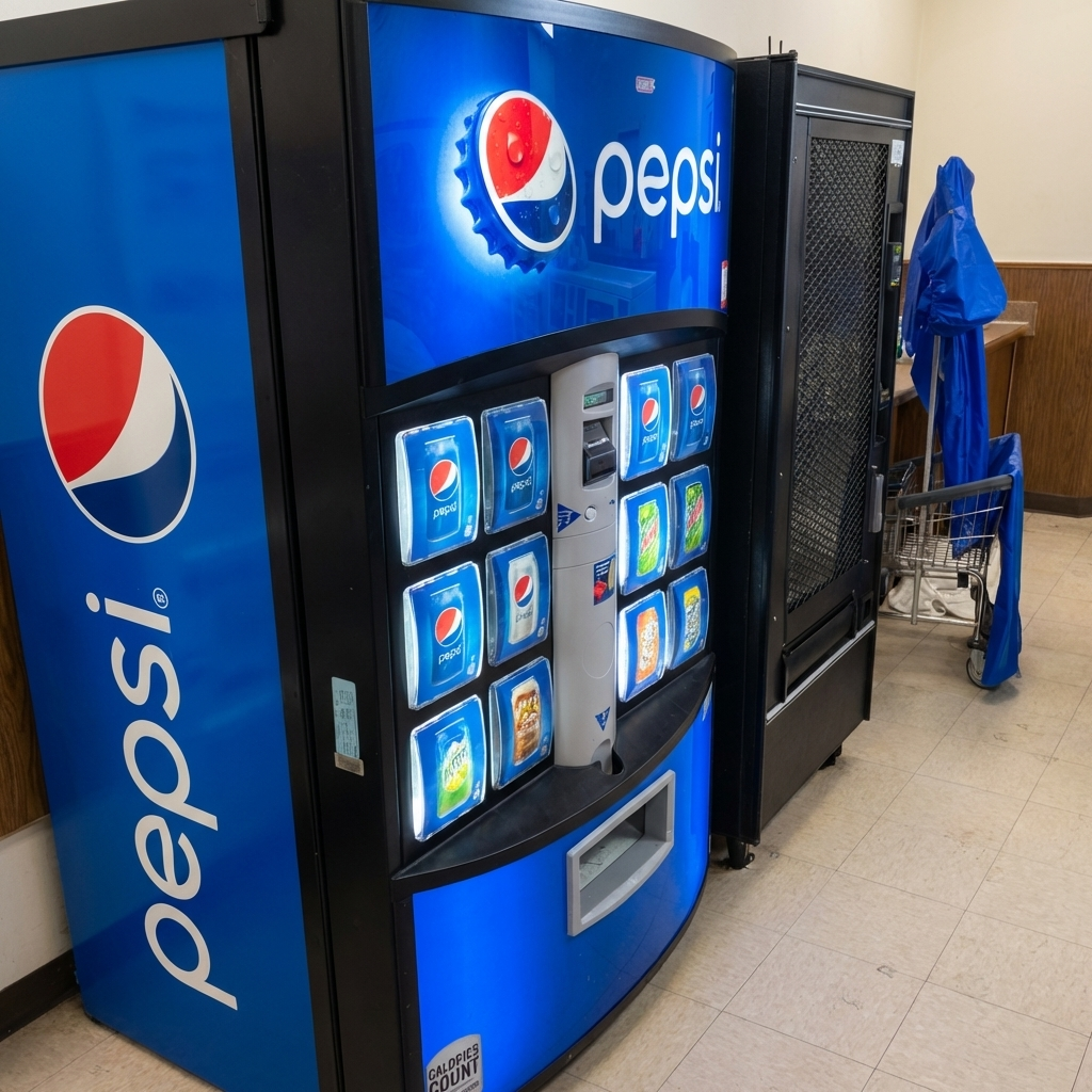 Modern vending machine setup